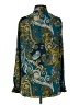 Zac & Rachel 100% Polyester Paisley Teal Long Sleeve Blouse Size S - photo 2