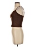 Klassy Network Solid Brown Sleeveless Top Size XS - photo 5