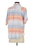 Universal Thread 100% Rayon Stripes Orange Short Sleeve Blouse Size S - photo 2