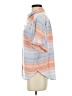 Universal Thread 100% Rayon Stripes Orange Short Sleeve Blouse Size S - photo 5