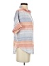 Universal Thread 100% Rayon Stripes Orange Short Sleeve Blouse Size S - photo 4