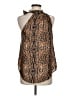 Veronica M. 100% Polyester Animal Print Brown Sleeveless Blouse Size M - photo 2