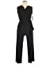Tahari Solid Black Jumpsuit Size L - photo 1