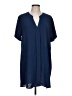 Halife Solid Blue Casual Dress Size L - photo 1