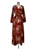 Unbranded 100% Polyester Floral Brown Casual Dress Size L - photo 1