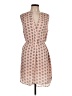 H&M 100% Polyester Print Tan Casual Dress Size 12 - photo 1