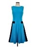 Calvin Klein Color Block Blue Casual Dress Size 4 - photo 1