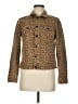 Lucky Brand 100% Cotton Animal Print Gold Brown Jacket Size M - photo 1