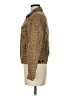 Lucky Brand 100% Cotton Animal Print Gold Brown Jacket Size M - photo 5
