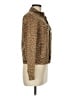 Lucky Brand 100% Cotton Animal Print Gold Brown Jacket Size M - photo 4