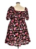 Coco And Main Floral Black Casual Dress Size 3X - photo 2