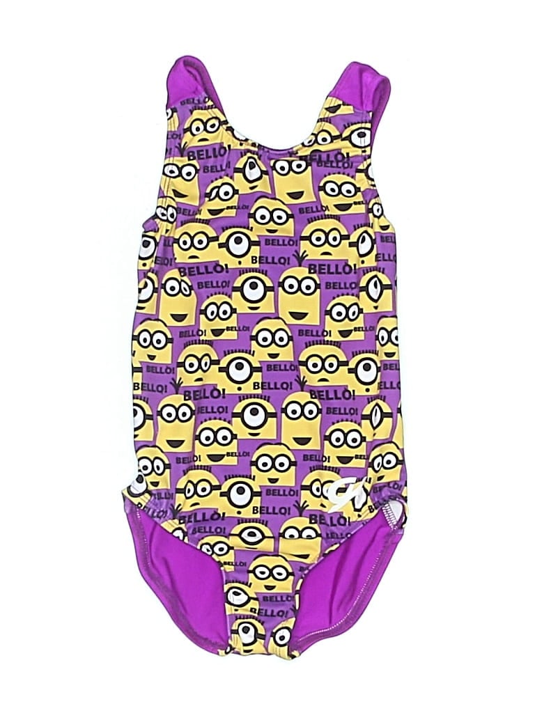 Pre-owned Assorted Brands Kids' One Piece Swimsuit In Purple