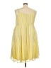 Torrid 100% Polyester Stripes Yellow Casual Dress Size 3X Plus (3) - photo 2
