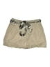 Cache 100% Tencel Animal Print Tan Khaki Shorts Size 4 - photo 1