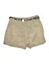 Cache 100% Tencel Animal Print Tan Khaki Shorts Size 4 - photo 2