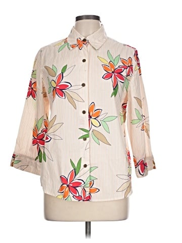 Alfred Dunner 3/4 Sleeve Button-Down Shirt (view 1)