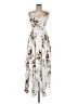 Shareen Collections 100% Polyester Floral Ivory Cocktail Dress Size 8 - photo 1