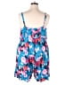 Torrid Floral Blue Romper Size 3X Plus (3) - photo 2