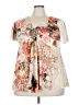 DressBarn 100% Polyester Ivory Short Sleeve Blouse Size 3X - photo 1