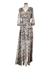 Jodifl 100% Polyester Floral Gray Tan Casual Dress Size S - photo 1