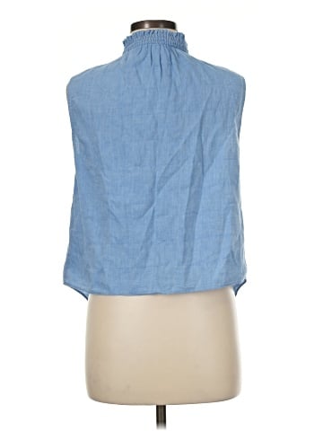 Intermix Sleeveless Button-Down Shirt (view 2)
