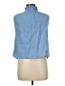 Intermix Blue Sleeveless Button-Down Shirt Size M - photo 2