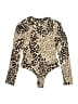 AFRM Animal Print Gold Long Sleeve Top Size S - photo 1
