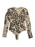 AFRM Animal Print Gold Long Sleeve Top Size S - photo 2