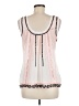 Buttons 100% Polyester Ivory Sleeveless Blouse Size M - photo 2
