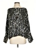 Assorted Brands Metallic Silver 3/4 Sleeve Blouse Size S - photo 1