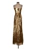 Simon Miller 100% Polyester Metallic Gold Cocktail Dress Size 8 - photo 2