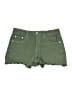 Just Black Solid Green Denim Shorts Size 26 waist - photo 1