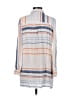Blue Island 100% Rayon Stripes Gray 3/4 Sleeve Button-Down Shirt Size S - photo 2