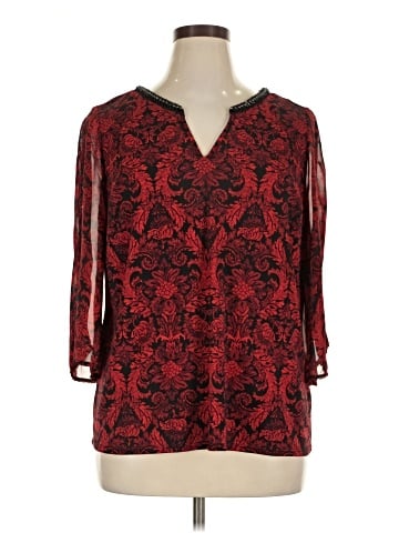 Roz & Ali 3/4 Sleeve Blouse (view 1)
