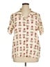 Vrg Grl Tropical Tan Short Sleeve Blouse Size 14 - photo 1