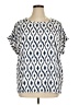 Violet & Claire 100% Polyester Blue Short Sleeve Blouse Size 1X - photo 1