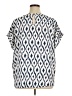 Violet & Claire 100% Polyester Blue Short Sleeve Blouse Size 1X - photo 2