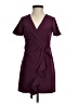 Milly Solid Burgundy Cocktail Dress Size 10 - photo 1