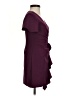Milly Solid Burgundy Cocktail Dress Size 10 - photo 4