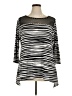Ruby Rd. Silver 3/4 Sleeve Top Size XL - photo 1