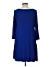 Paraphrase Solid Blue Casual Dress Size L - photo 2