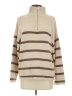 Le Lis Stripes Tan Turtleneck Sweater Size XS - photo 1