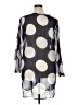 Merona Polka Dots Gray Black 3/4 Sleeve Blouse Size XL - photo 2