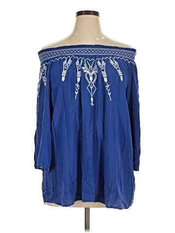 Terre Bleue 3/4 Sleeve Blouse (view 1)