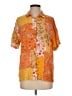 Forever 21 Color Block Orange Short Sleeve Blouse Size M - photo 1