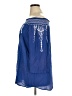 Terre Bleue 100% Rayon Blue 3/4 Sleeve Blouse Size XL - photo 5