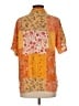 Forever 21 Color Block Orange Short Sleeve Blouse Size M - photo 2