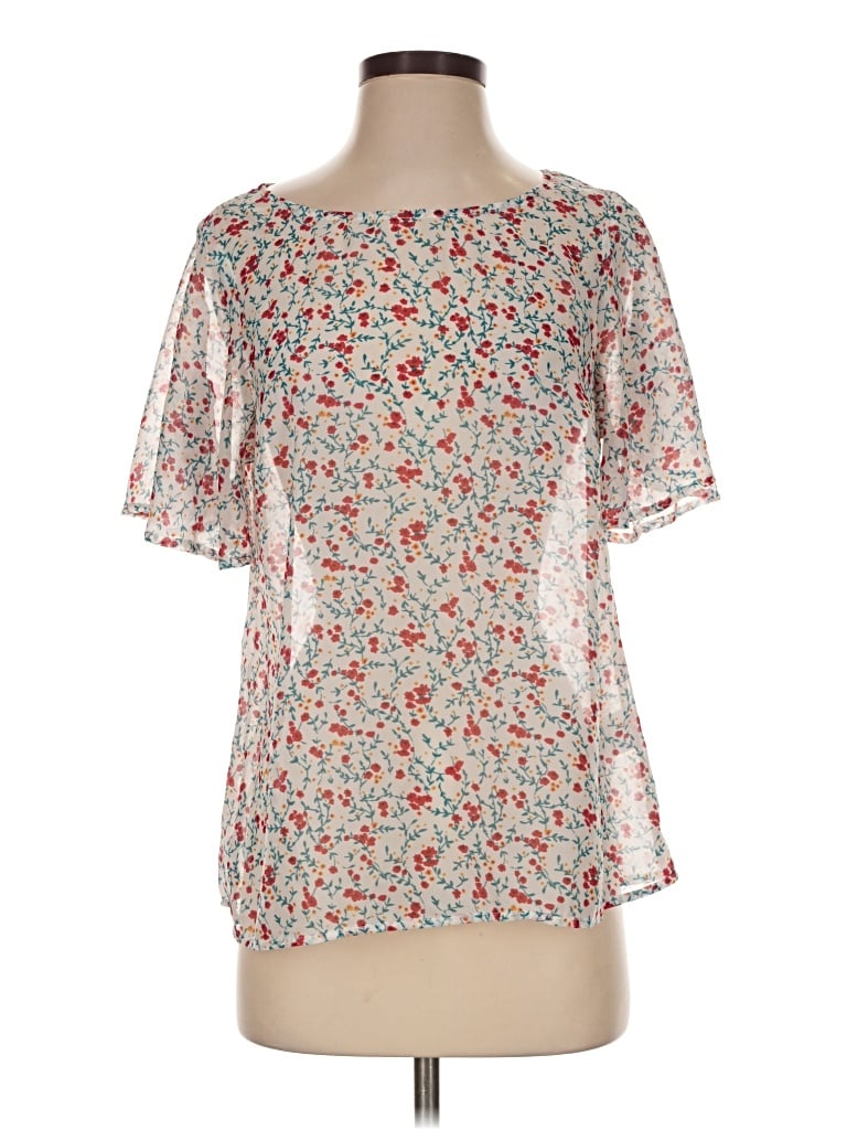 Pre-owned Modcloth Short Sleeve T-shirt In Ivory