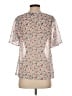 ModCloth 100% Polyester Floral Ivory Short Sleeve T-Shirt Size M - photo 2