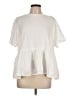 Mud Pie White Short Sleeve Blouse Size L - photo 1